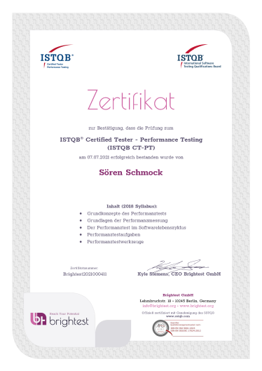 ISTQB® Certified Tester – Performance Testing (CT-PT)